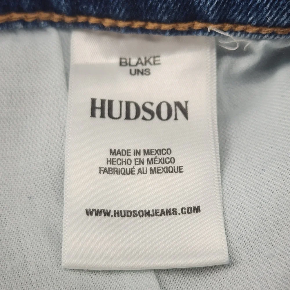 Hudson Blake Jeans Mens 40x34 Medium Wash Denim Slim Straight Distressed Pocket